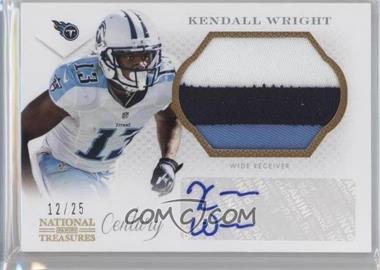 2013 Panini National Treasures - Century Signature Materials - Gold #98 - Kendall Wright /25