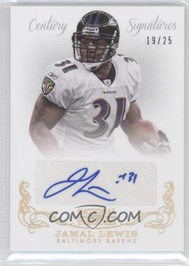 2013 Panini National Treasures - Century Signatures - Gold #4 - Jamal Lewis /25