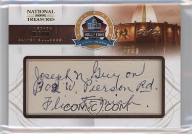 2013 Panini National Treasures - HOF 50th Anniversary Souvenir Cuts #26 - Joe Guyon /1