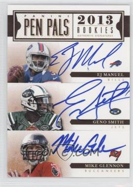 2013 Panini National Treasures - Pen Pals #15 - EJ Manuel, Matt Barkley, Mike Glennon, Geno Smith, Landry Jones, Ryan Nassib