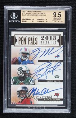 2013 Panini National Treasures - Pen Pals #15 - EJ Manuel, Matt Barkley, Mike Glennon, Geno Smith, Landry Jones, Ryan Nassib [BGS 9.5 GEM MINT]