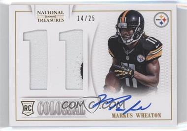 2013 Panini National Treasures - Rookie Colossal Materials - Jersey Number Signatures Prime #24 - Markus Wheaton /25