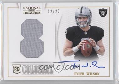 2013 Panini National Treasures - Rookie Colossal Materials - Jersey Number Signatures Prime #38 - Tyler Wilson /25