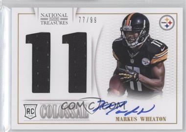 2013 Panini National Treasures - Rookie Colossal Materials - Jersey Number Signatures #24 - Markus Wheaton /99