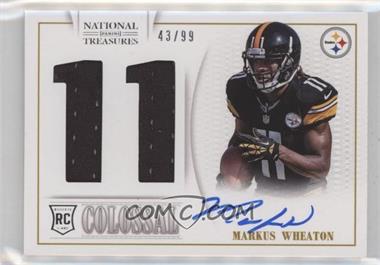 2013 Panini National Treasures - Rookie Colossal Materials - Jersey Number Signatures #24 - Markus Wheaton /99