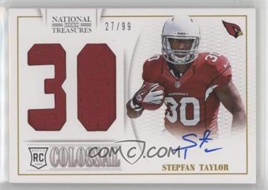 2013 Panini National Treasures - Rookie Colossal Materials - Jersey Number Signatures #34 - Stepfan Taylor /99