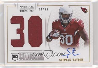 2013 Panini National Treasures - Rookie Colossal Materials - Jersey Number Signatures #34 - Stepfan Taylor /99