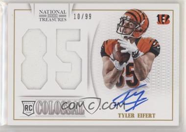 2013 Panini National Treasures - Rookie Colossal Materials - Jersey Number Signatures #37 - Tyler Eifert /99