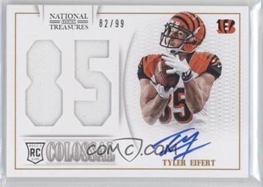 2013 Panini National Treasures - Rookie Colossal Materials - Jersey Number Signatures #37 - Tyler Eifert /99