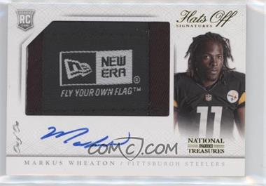 2013 Panini National Treasures - Rookie Hats Off Signatures - New ERA Laundry Tag #24 - Markus Wheaton /1