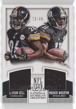 2013 Panini National Treasures - Rookie NFL Gear Combo Player Materials #8 - Le'Veon Bell, Markus Wheaton /99