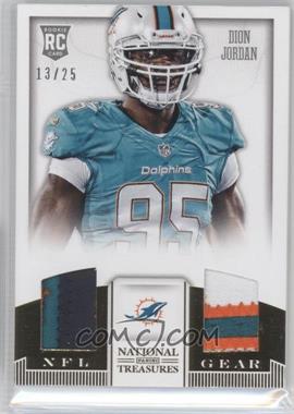 2013 Panini National Treasures - Rookie NFL Gear Materials - Dual Prime #7 - Dion Jordan /25