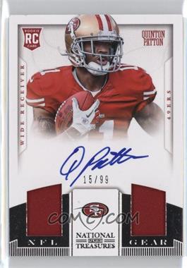 2013 Panini National Treasures - Rookie NFL Gear Materials - Dual Signatures #30 - Quinton Patton /99 [Noted]