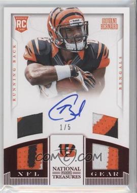 2013 Panini National Treasures - Rookie NFL Gear Materials - Quad Signatures Prime #12 - Giovani Bernard /5