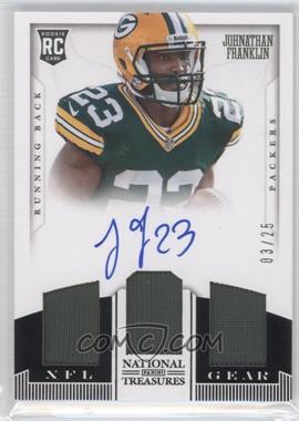 2013 Panini National Treasures - Rookie NFL Gear Materials - Trio Signatures #13 - Johnathan Franklin /25