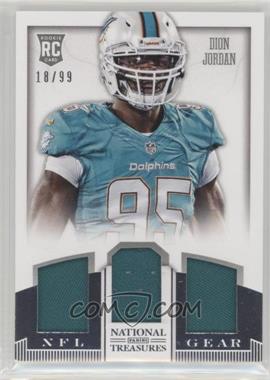 2013 Panini National Treasures - Rookie NFL Gear Materials - Trio #7 - Dion Jordan /99