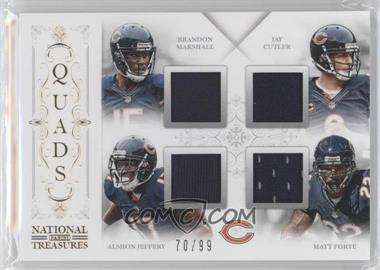 2013 Panini National Treasures - Team Quads #7 - Brandon Marshall, Jay Cutler, Matt Forte, Alshon Jeffery /99