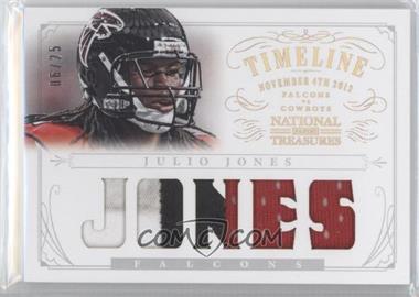 2013 Panini National Treasures - Timeline Materials - Player Name Prime #24 - Julio Jones /25