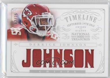 2013 Panini National Treasures - Timeline Materials - Player Name #10 - Derrick Johnson /25