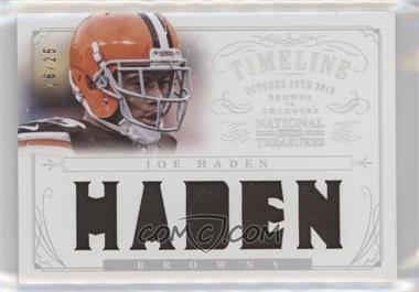 2013 Panini National Treasures - Timeline Materials - Player Name #21 - Joe Haden /25