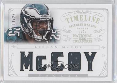 2013 Panini National Treasures - Timeline Materials - Player Name #28 - LeSean McCoy /25