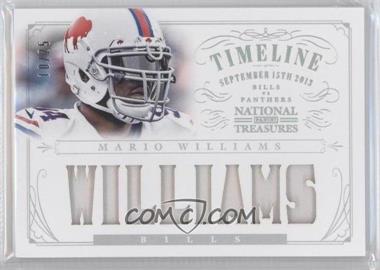 2013 Panini National Treasures - Timeline Materials - Player Name #30 - Mario Williams /25