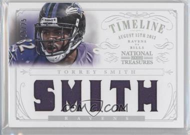 2013 Panini National Treasures - Timeline Materials - Player Name #45 - Torrey Smith /25