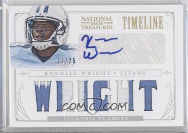 2013 Panini National Treasures - Timeline Materials Signatures - Player Name Prime #31 - Kendall Wright /25
