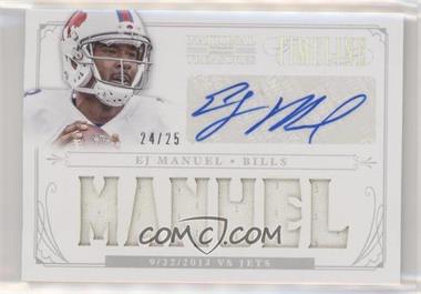 2013 Panini National Treasures - Timeline Materials Signatures - Player Name #19 - EJ Manuel /25