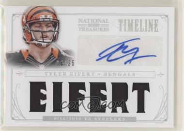 2013 Panini National Treasures - Timeline Materials Signatures - Player Name #49 - Tyler Eifert /25