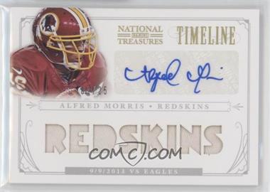 2013 Panini National Treasures - Timeline Materials Signatures - Team Nickname #5 - Alfred Morris /25