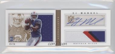 2013 Panini Playbook - Rookie Booklets - Gold Signatures #209 - EJ Manuel /76