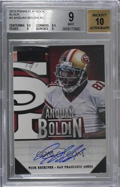 2013 Panini Playbook - Signatures - Black #3 - Anquan Boldin /1 [BGS 9 MINT]