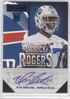 2013 Panini Playbook - Signatures - Blue #121 - Da'Rick Rogers /49