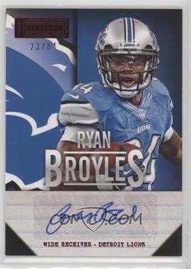 2013 Panini Playbook - Signatures - Red #60 - Ryan Broyles /84