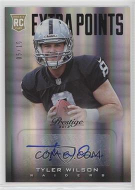 2013 Panini Prestige - [Base] - Extra Points Black Signatures #296 - Rookie - Tyler Wilson /10