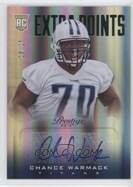 2013 Panini Prestige - [Base] - Extra Points Green Signatures #218 - Rookie - Chance Warmack /25