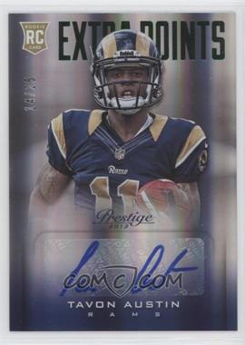 2013 Panini Prestige - [Base] - Extra Points Green Signatures #290 - Rookie - Tavon Austin /25