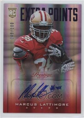 2013 Panini Prestige - [Base] - Extra Points Purple Signatures #260 - Rookie - Marcus Lattimore /100