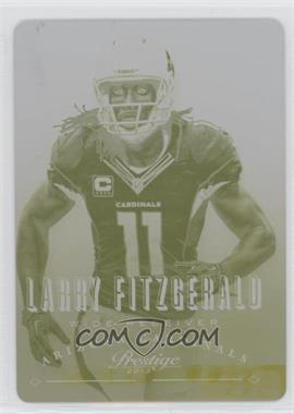 2013 Panini Prestige - [Base] - Printing Plate Yellow #2 - Larry Fitzgerald /1