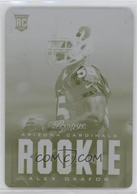 2013 Panini Prestige - [Base] - Printing Plate Yellow #206 - Rookie - Alex Okafor /1