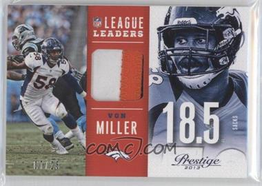 2013 Panini Prestige - League Leaders Materials - Prime #15 - Von Miller /25