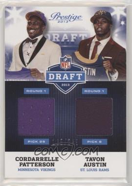 2013 Panini Prestige - NFL Draft Materials Combo #2 - Tavon Austin, Cordarrelle Patterson /299