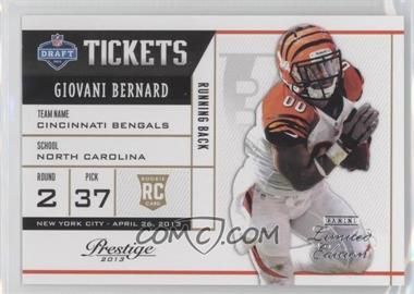 2013 Panini Prestige - NFL Draft Tickets - Limited Edition #11 - Giovani Bernard /5