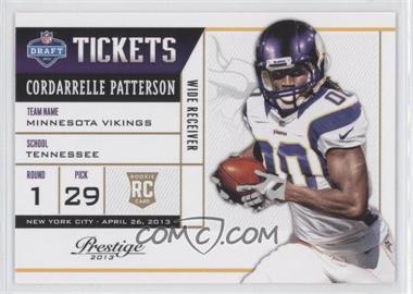 2013 Panini Prestige - NFL Draft Tickets #1 - Cordarrelle Patterson