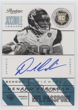 2013 Panini Prestige - NFL Passport - Signatures #33 - Denard Robinson