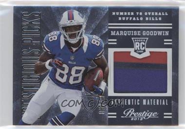 2013 Panini Prestige - Prestigious Picks - Platinum Materials Patches Prime #21 - Marquise Goodwin /49