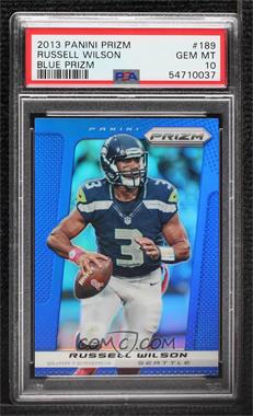 2013 Panini Prizm - [Base] - Walmart Blue Prizm #189 - Russell Wilson [PSA 10 GEM MT]