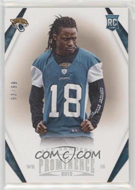 2013 Panini Prominence - [Base] - Platinum #103 - Ace Sanders /99