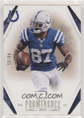 2013 Panini Prominence - [Base] - Platinum #44 - Reggie Wayne /99